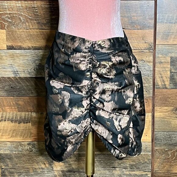 MISA Los Angeles Anetta Skirt in Rose Gold Jacquard, Size Small. NWT! - Picture 5 of 16